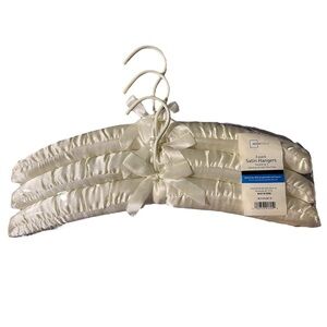 Mainstays Ivory Satin Hangers 3-Pack